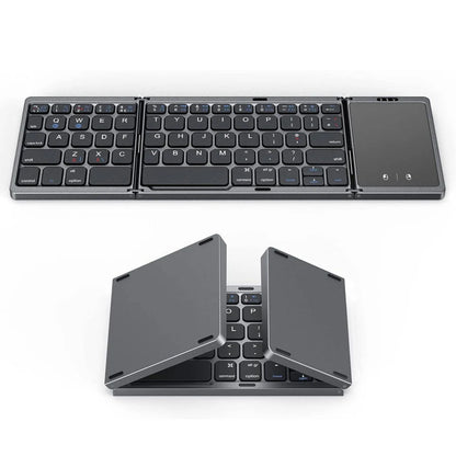 Foldable Keyboard Russian with Touchpad Portable Mini Bluetooth Wireless Folding Keyboard for Mac Ios Android Windows PC Tablet